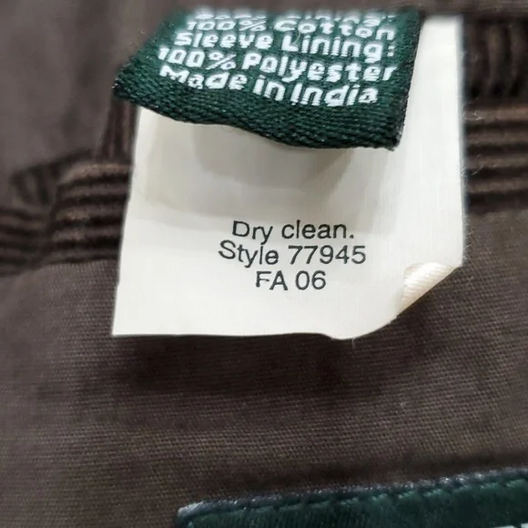 J. Crew Factory sport coat men's XL navy blue corduroy western blazer - Picture 11 of 11